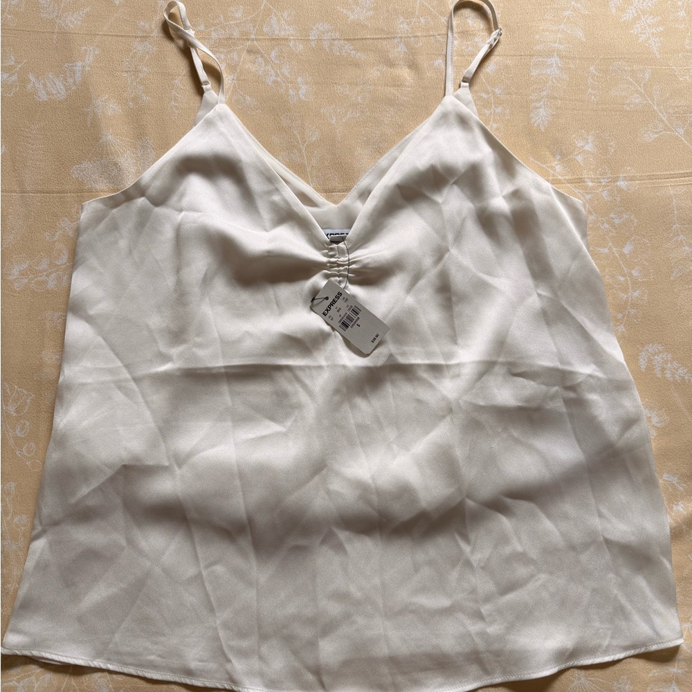 Express Satin Cream Camisole Top